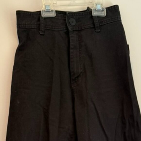 Zara Black Marine Straight High Rise Jean Size 4 - Picture 3 of 4